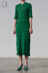 mame kurogouchi knitted jacquard long dress MM22PS KN737
